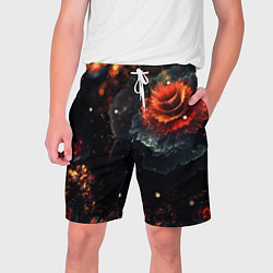 Шорты на шнурке мужские Midjourney Цветок вулкан, цвет: 3D-принт