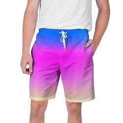 Шорты на шнурке мужские Неоновые краски космоса, цвет: 3D-принт
