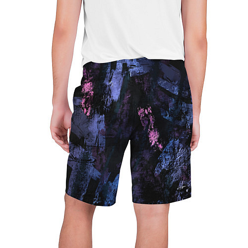Мужские шорты Неоновые пятна краской / 3D-принт – фото 2