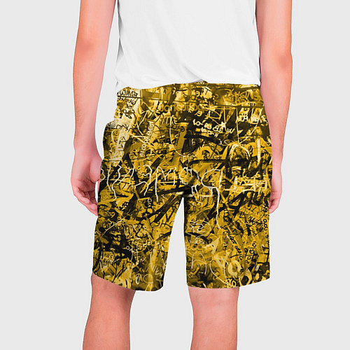 Мужские шорты Желтый хаос / 3D-принт – фото 2