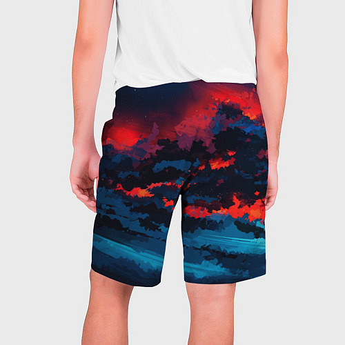 Мужские шорты Абстрактное небо на закате / 3D-принт – фото 2