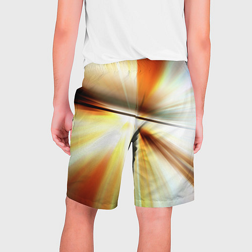 Мужские шорты Абстрактные светлые лучи из тени / 3D-принт – фото 2