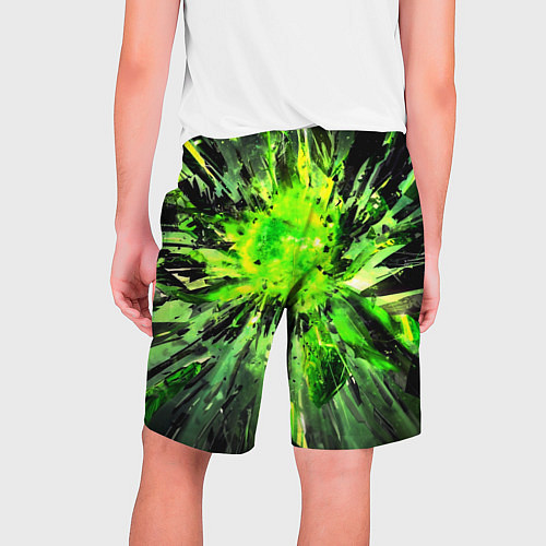 Мужские шорты Fractal green explosion / 3D-принт – фото 2