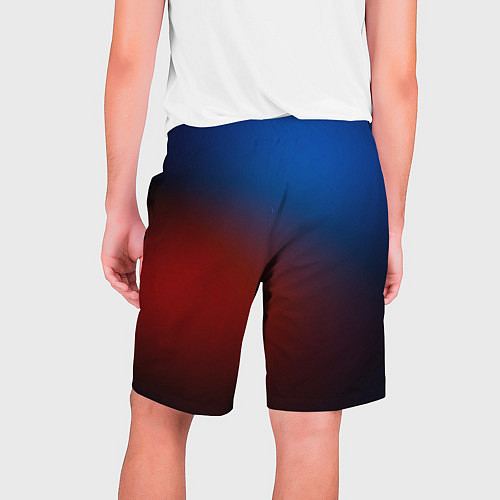 Мужские шорты Красно синий градиент / 3D-принт – фото 2