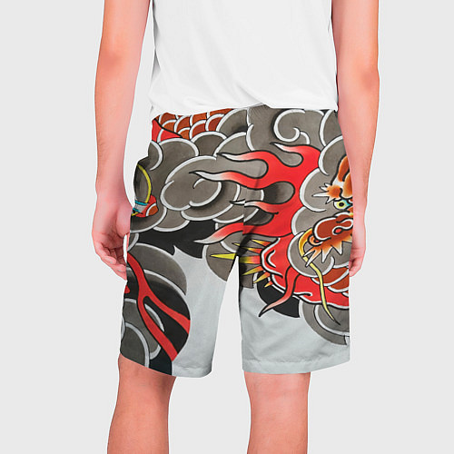 Мужские шорты Иредзуми: дракон в дыму / 3D-принт – фото 2