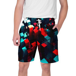 Шорты на шнурке мужские Digital abstract cube, цвет: 3D-принт