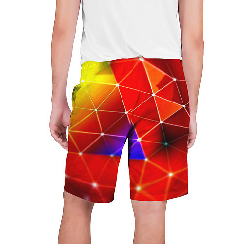 Мужские шорты Digital triangle abstract / 3D-принт – фото 2