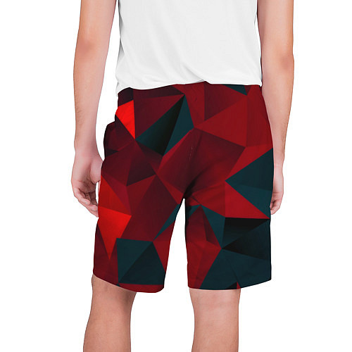 Мужские шорты Битва кубов красный и черный / 3D-принт – фото 2
