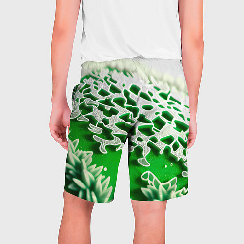Мужские шорты Узор зелени-арт / 3D-принт – фото 2