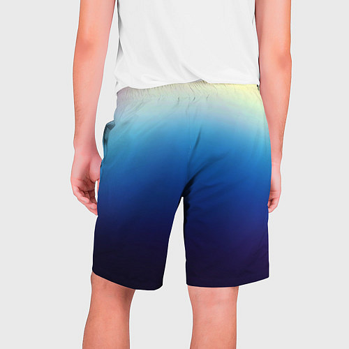 Мужские шорты Blue gradient colors / 3D-принт – фото 2