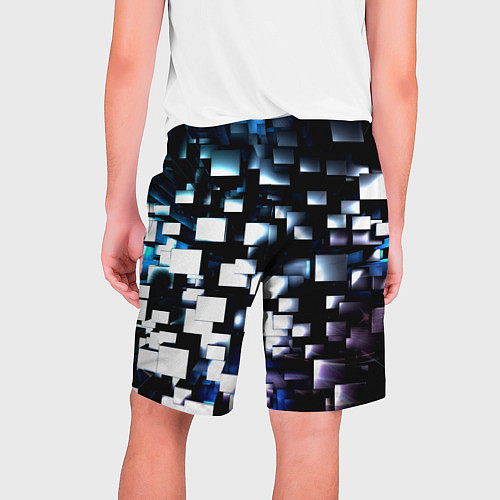 Мужские шорты Неоновые кубы абстракция / 3D-принт – фото 2