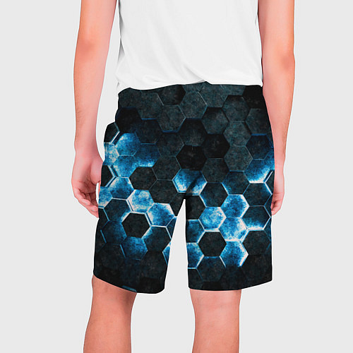 Мужские шорты Соты с подсветкой / 3D-принт – фото 2