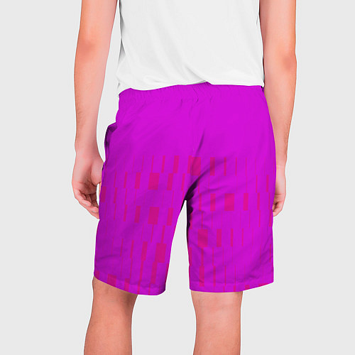 Мужские шорты Паттерн в стиле модерн розовый яркий / 3D-принт – фото 2