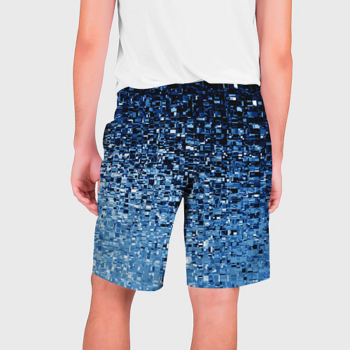 Мужские шорты Геометрическое множество синих кубов / 3D-принт – фото 2