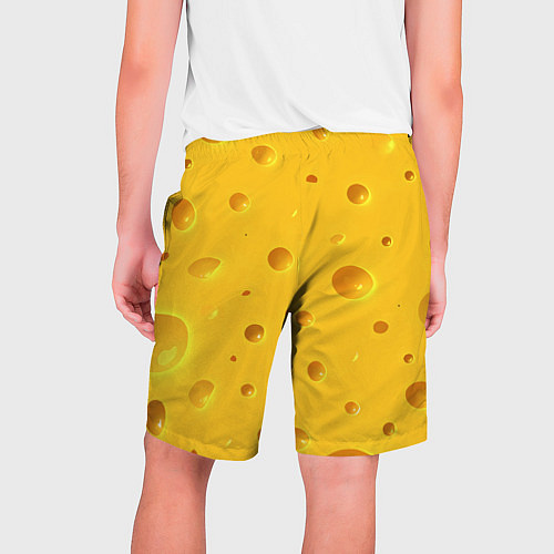 Мужские шорты Сырная текстура / 3D-принт – фото 2