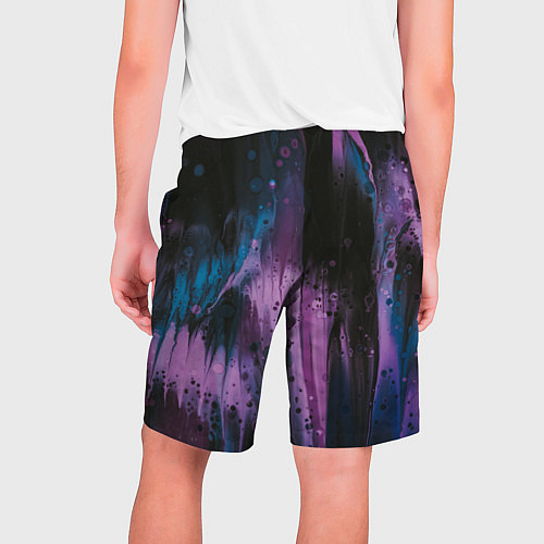 Мужские шорты Фиолетовые абстрактные тени / 3D-принт – фото 2