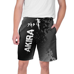 Мужские шорты Akira glitch на темном фоне: по-вертикали