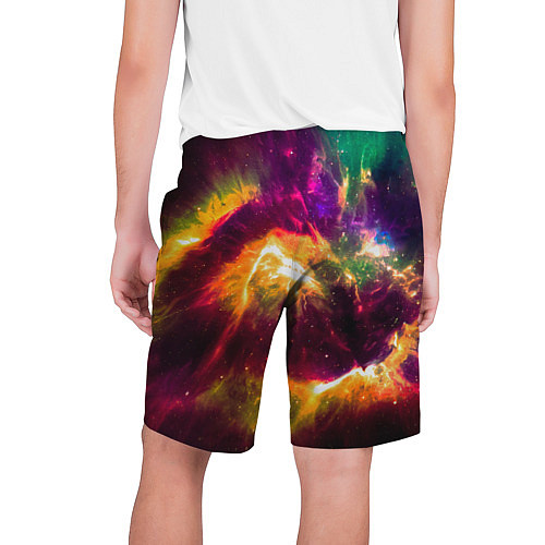 Мужские шорты Небула в космосе разноцветная - нейронная сеть / 3D-принт – фото 2