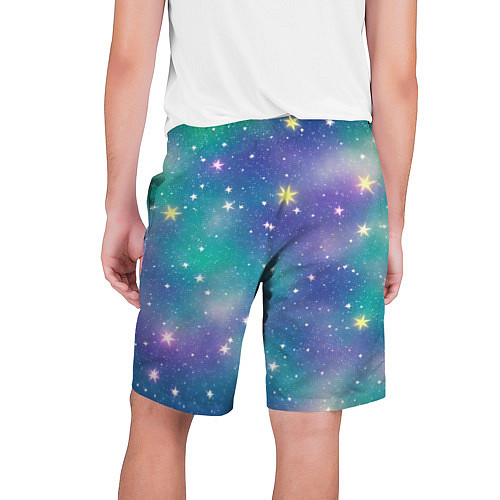 Мужские шорты Космическое сияние волшебное / 3D-принт – фото 2