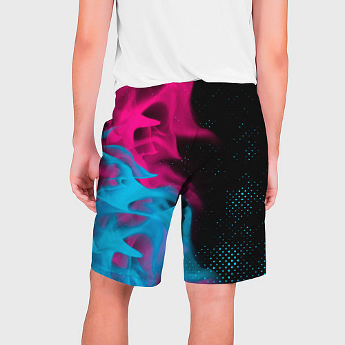 Мужские шорты Fortnite - neon gradient: по-вертикали / 3D-принт – фото 2