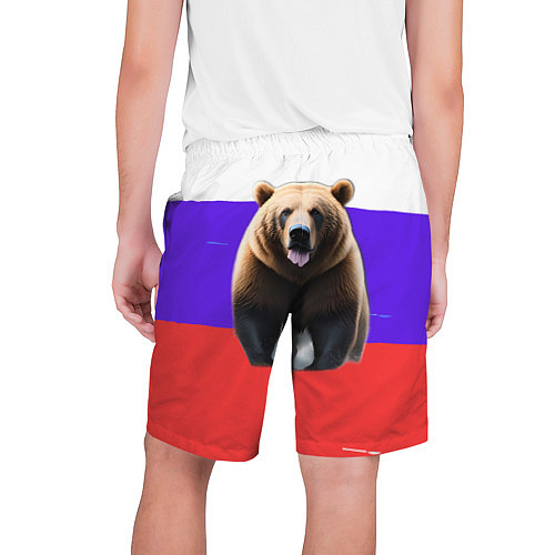 Мужские шорты Медведь на флаге / 3D-принт – фото 2