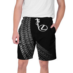 Шорты на шнурке мужские Lexus tire tracks, цвет: 3D-принт