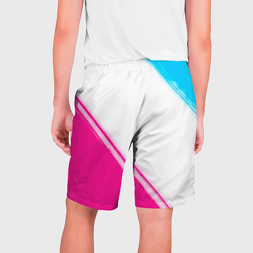 Мужские шорты Stray neon gradient style: надпись, символ / 3D-принт – фото 2