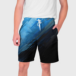 Шорты на шнурке мужские Black blue style, цвет: 3D-принт
