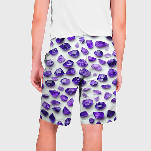Мужские шорты Россыпь аметистов / 3D-принт – фото 2