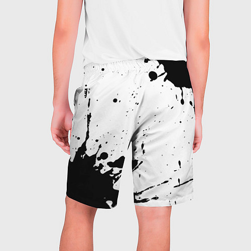 Мужские шорты Tokio Hotel и рок символ на светлом фоне / 3D-принт – фото 2