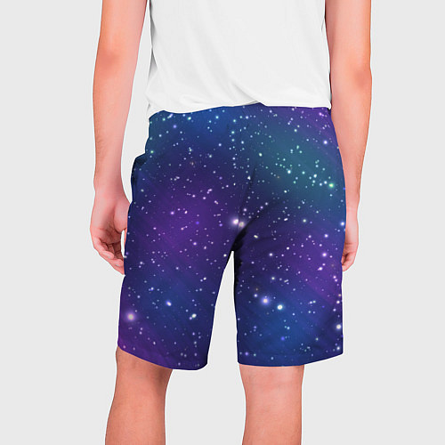 Мужские шорты Фиолетовая розовая звездная туманность в космосе / 3D-принт – фото 2