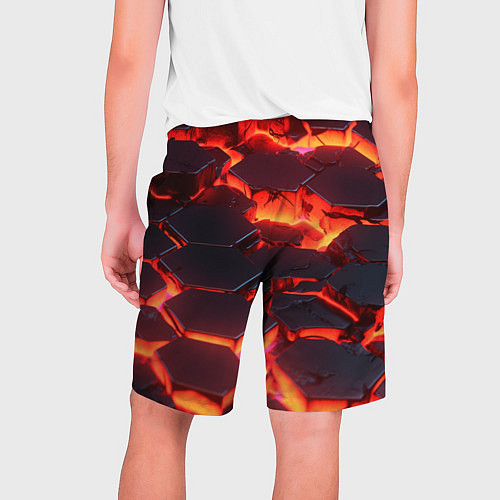 Мужские шорты Огненные наносоты / 3D-принт – фото 2