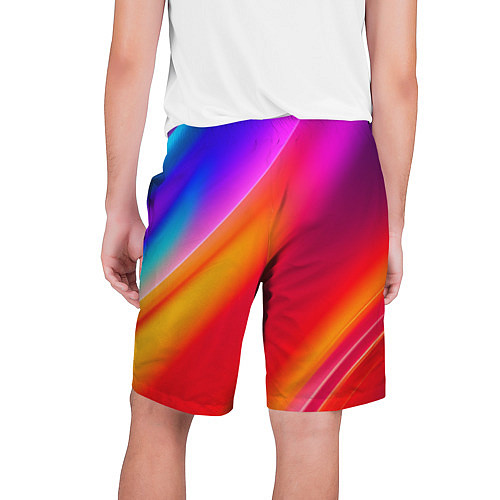 Мужские шорты Неоновая радуга / 3D-принт – фото 2