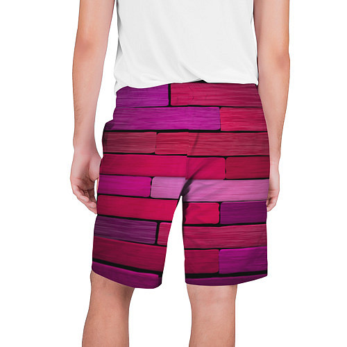 Мужские шорты Малиновые кирпичики / 3D-принт – фото 2