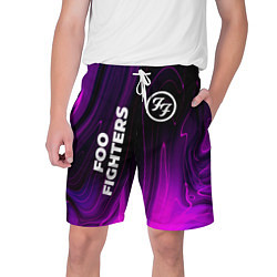 Шорты на шнурке мужские Foo Fighters violet plasma, цвет: 3D-принт