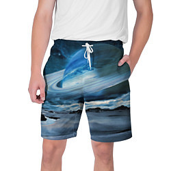 Шорты на шнурке мужские Падение Сатурна - пейзаж, цвет: 3D-принт