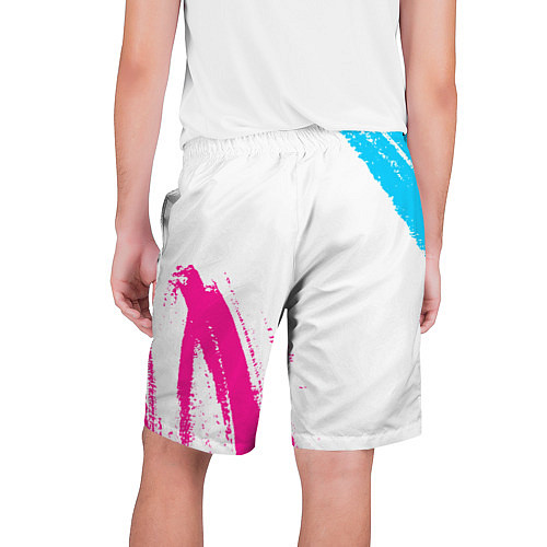 Мужские шорты Evanescence neon gradient style: надпись, символ / 3D-принт – фото 2