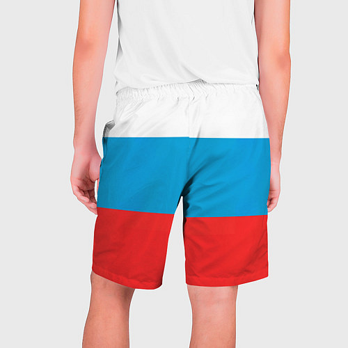 Мужские шорты Российский флаг и медведь / 3D-принт – фото 2