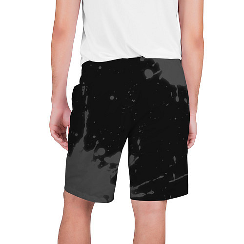 Мужские шорты Roblox glitch на темном фоне: надпись, символ / 3D-принт – фото 2