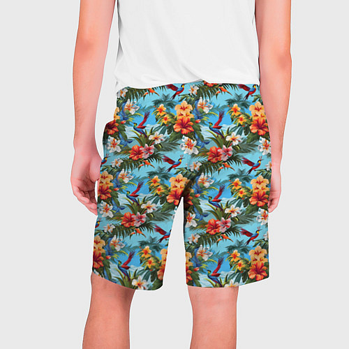 Мужские шорты Паттерн с цветами / 3D-принт – фото 2