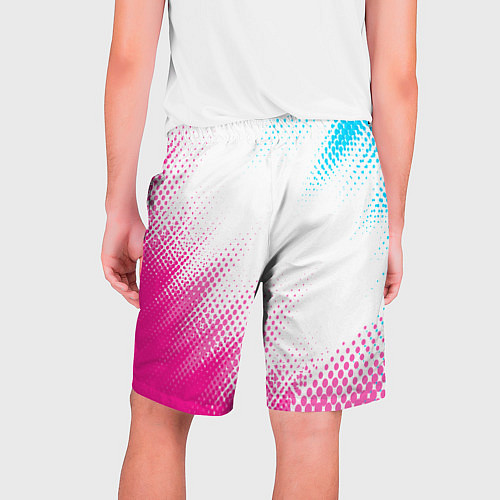 Мужские шорты Chery neon gradient style: надпись, символ / 3D-принт – фото 2