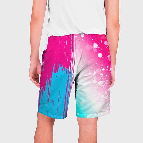 Мужские шорты CreepyPasta neon gradient style: по-вертикали / 3D-принт – фото 2