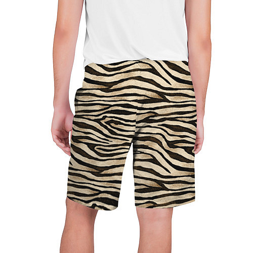 Мужские шорты Шкура зебры и белого тигра / 3D-принт – фото 2