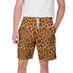 Шорты на шнурке мужские Пятнистая шкура жирафа, цвет: 3D-принт