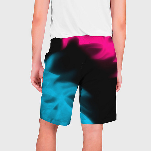 Мужские шорты Chery - neon gradient: надпись, символ / 3D-принт – фото 2