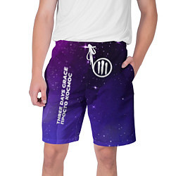 Шорты на шнурке мужские Three Days Grace просто космос, цвет: 3D-принт
