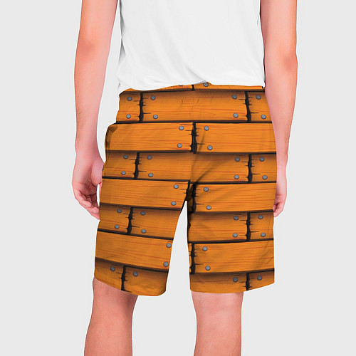 Мужские шорты Оранжевый забор / 3D-принт – фото 2