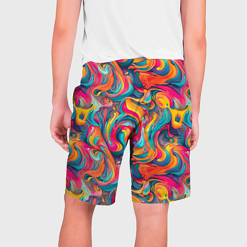 Мужские шорты Разноцветные мазки красок / 3D-принт – фото 2
