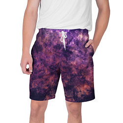 Шорты на шнурке мужские Текстура - Purple galaxy, цвет: 3D-принт