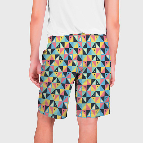 Мужские шорты Треугольная мозаика / 3D-принт – фото 2